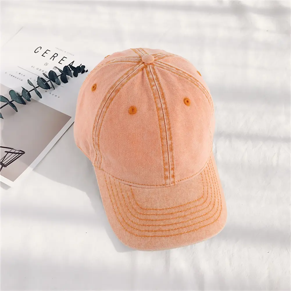 Gray Denim Baseball Cap for Men Sun Protection - Image 4
