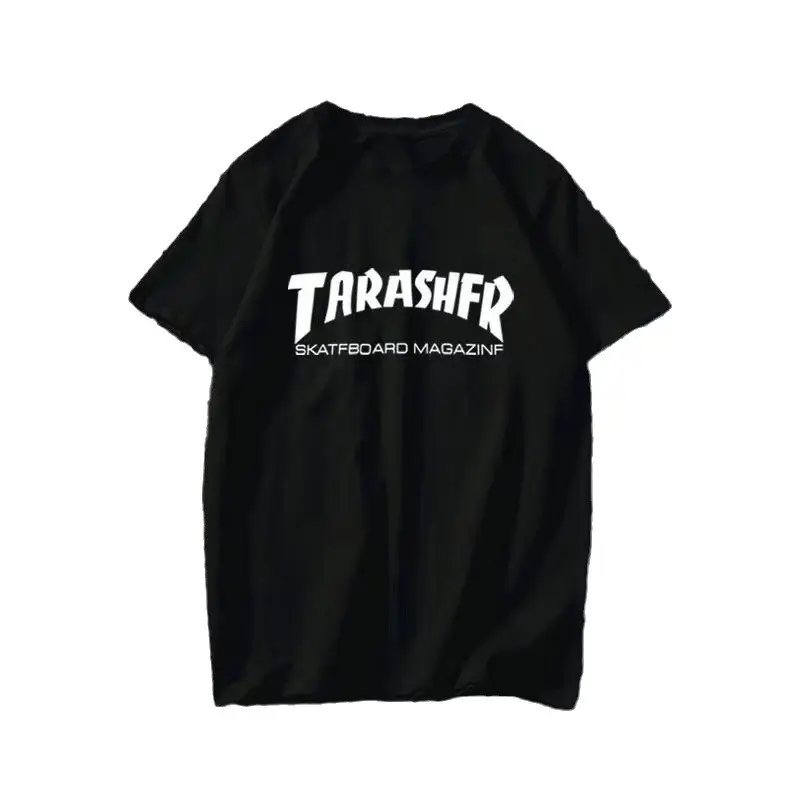 Men's Blue T-Shirt with "TARASHER" Print Loose Fit