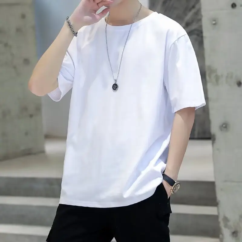 Men's Blue T-Shirt with "TARASHER" Print Loose Fit