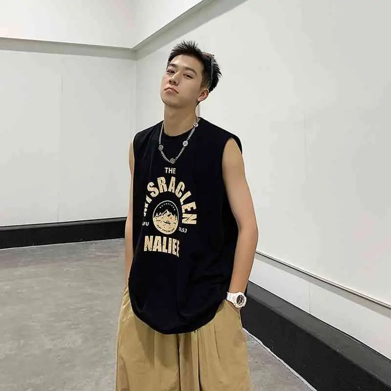 Men Sleeveless Junior Company T-Shirt Black — feature 4