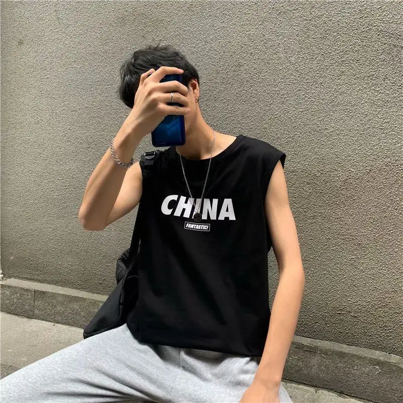 Men Sleeveless Junior Company T-Shirt Black — feature 6