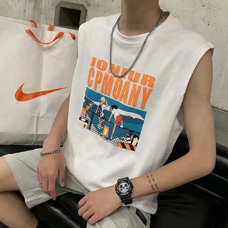 Men Sleeveless Junior Company T-Shirt Black - Image 5