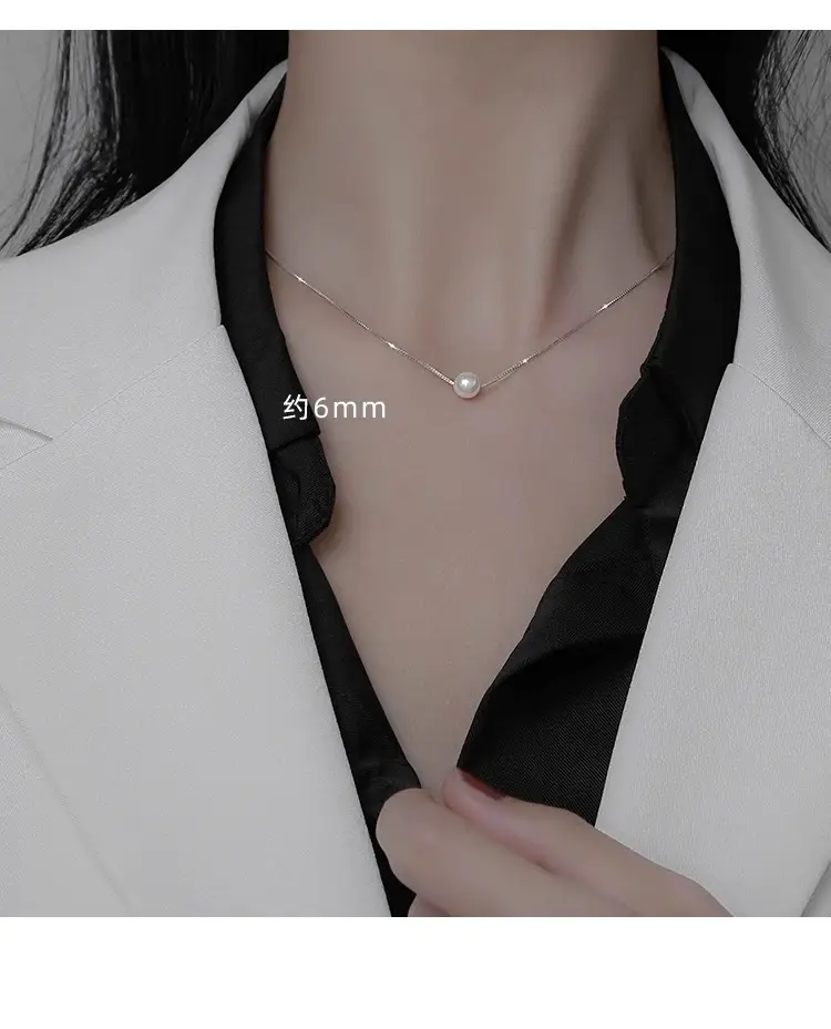 Korean Pearl Necklace for Women Elegant Clavicle Chain — feature 10