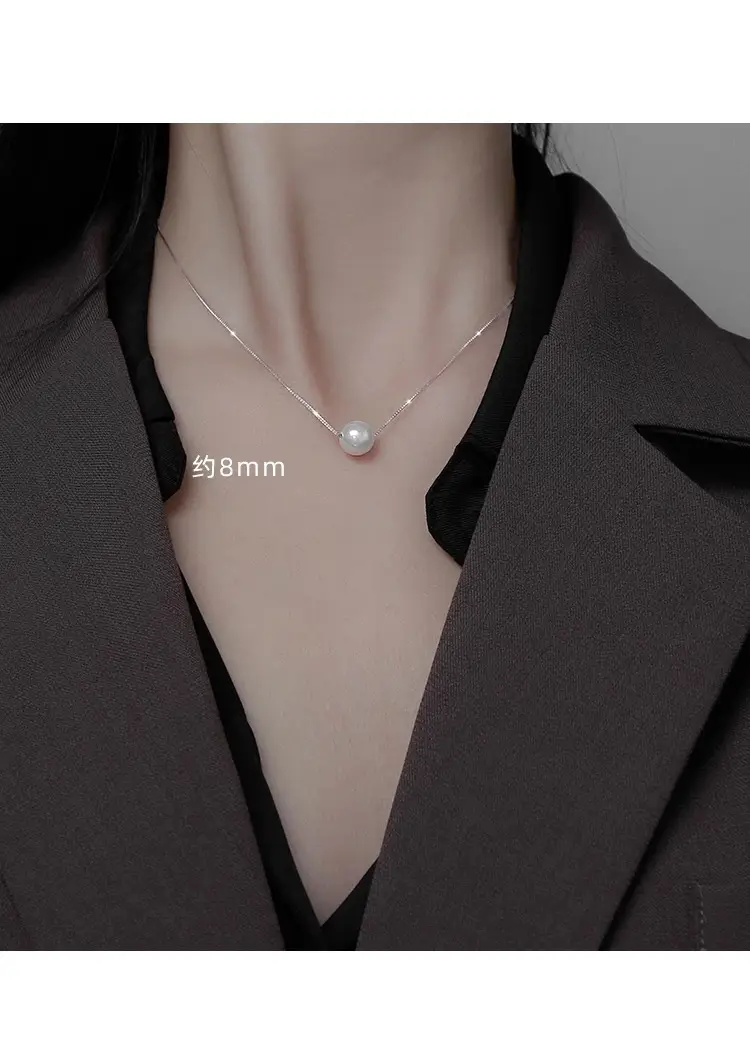 Korean Pearl Necklace for Women Elegant Clavicle Chain — feature 11