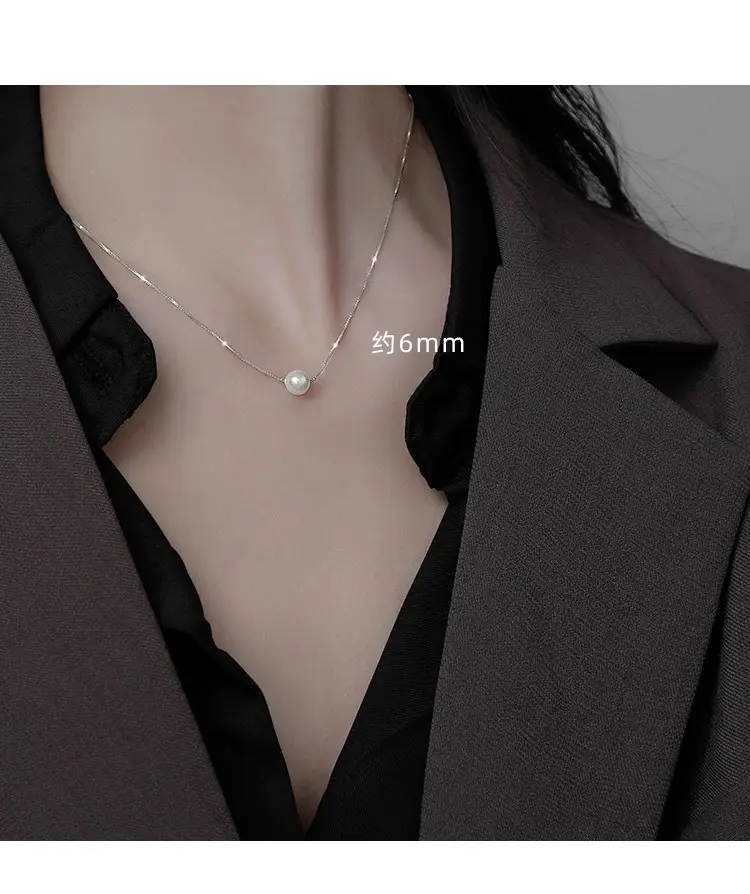 Korean Pearl Necklace for Women Elegant Clavicle Chain — feature 12
