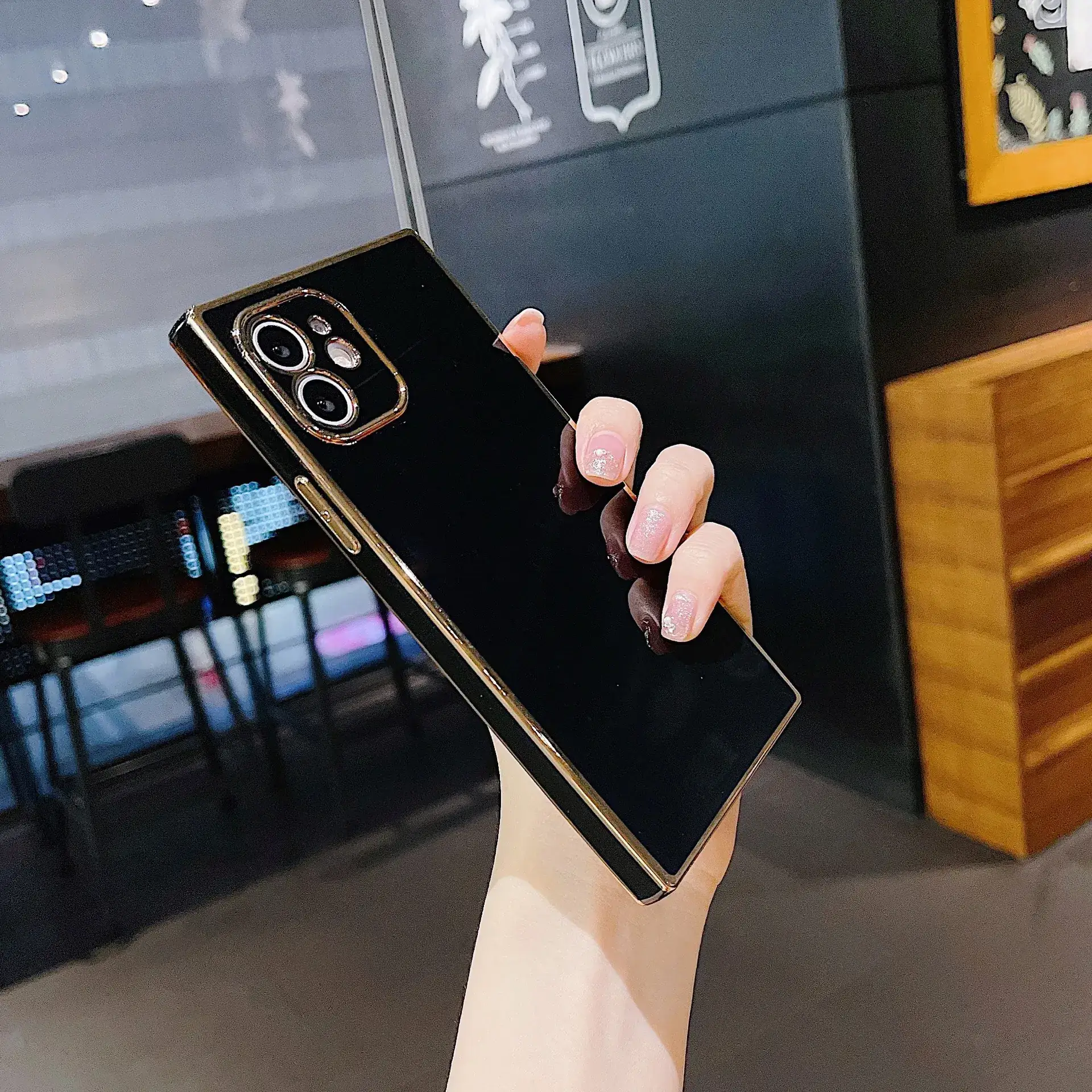 Square Plated Apple iPhone 12+ XS Max XR Protective Case