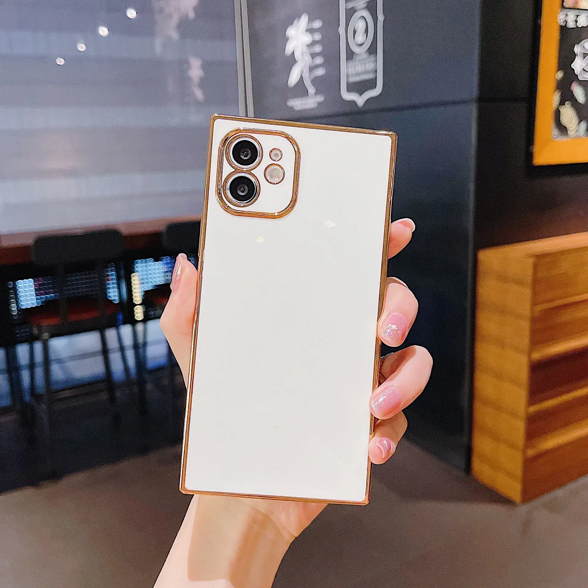 Square Plated Apple iPhone 12+ XS Max XR Protective Case