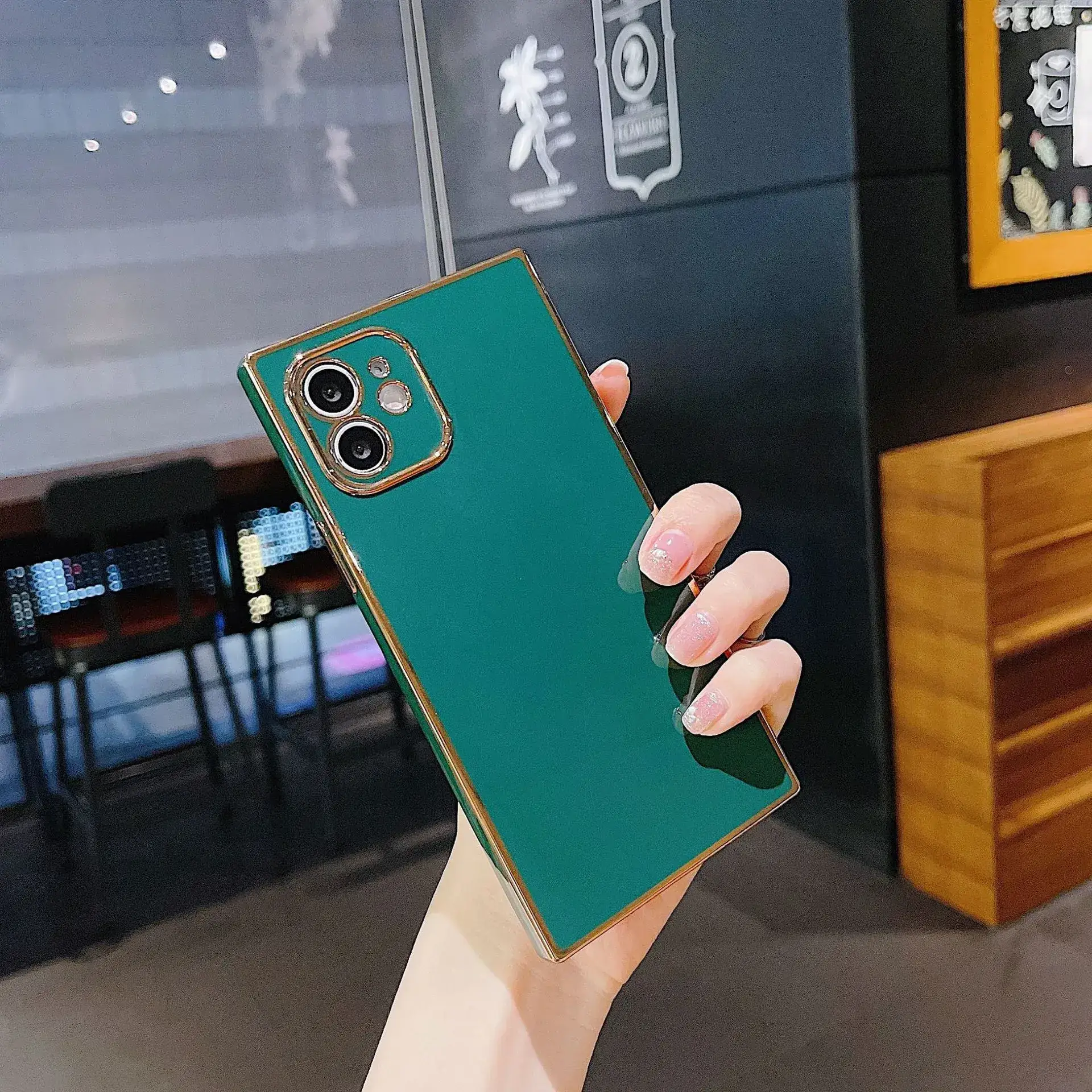 Square Plated Apple iPhone 12+ XS Max XR Protective Case