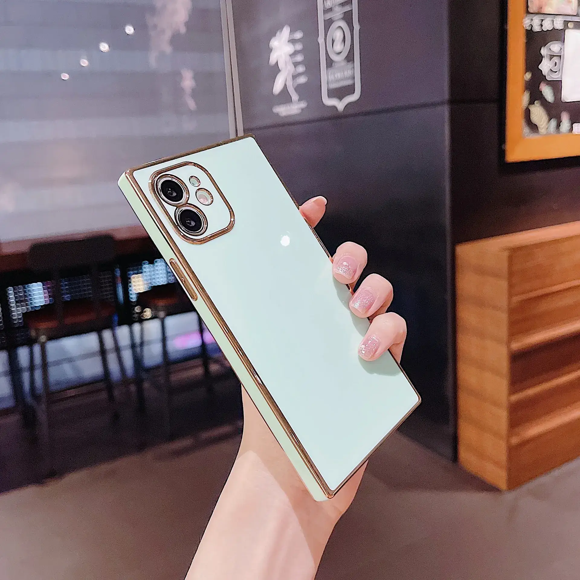 Square Plated Apple iPhone 12+ XS Max XR Protective Case