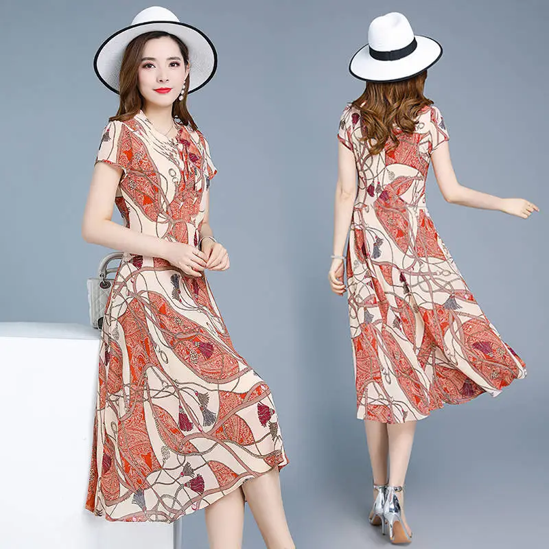 New Arrival Floral Mid-length Dress for Women - Image 5