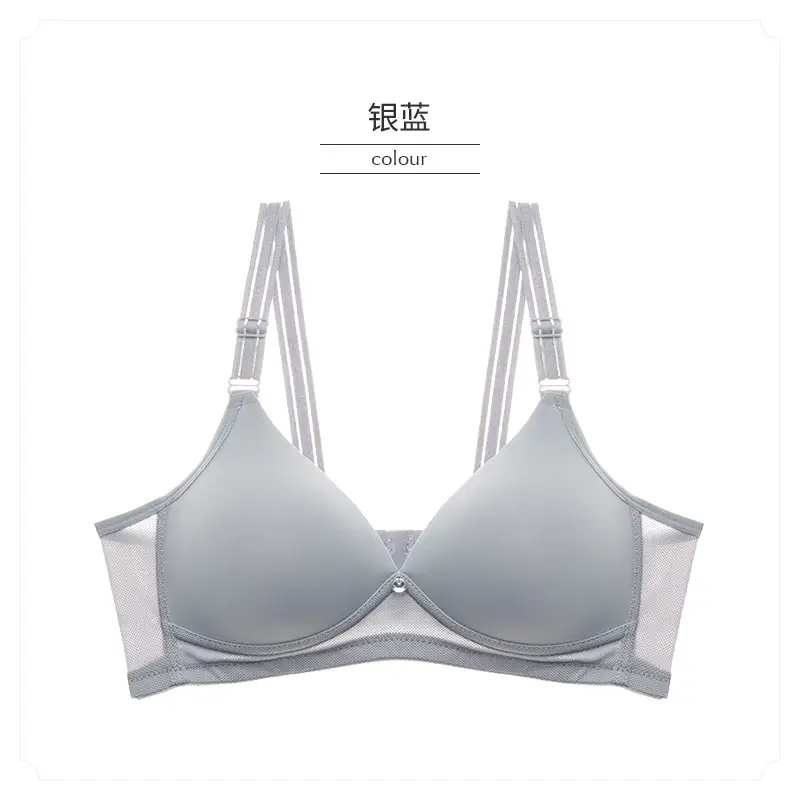 Yingchang 497 Mom Underwear No Steel Ring Thin Small Chest Large Size Gather-up Parammary Comfortable Bra for Middle-aged and Elderly