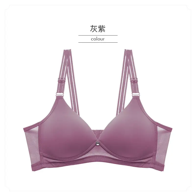 Yingchang 497 Mom Underwear No Steel Ring Thin Small Chest Large Size Gather-up Parammary Comfortable Bra for Middle-aged and Elderly