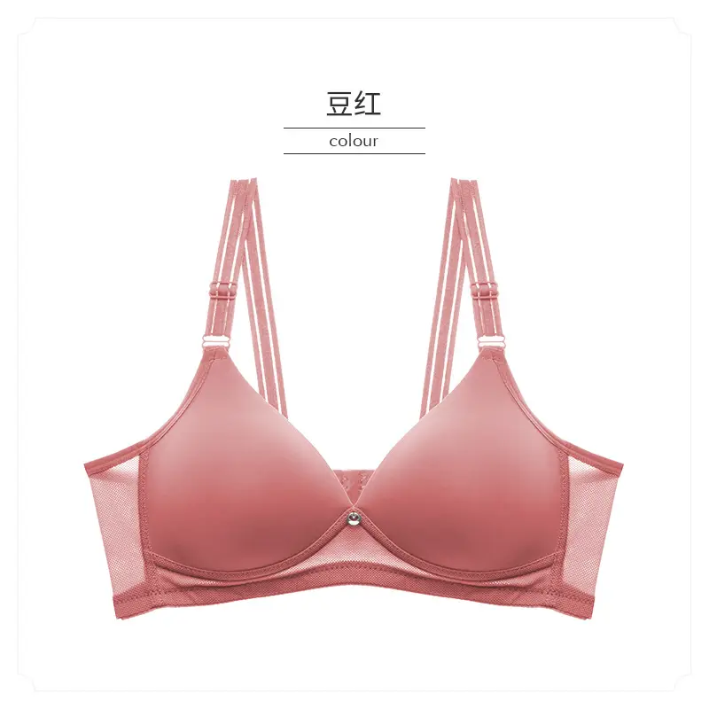 Yingchang 497 Mom Underwear No Steel Ring Thin Small Chest Large Size Gather-up Parammary Comfortable Bra for Middle-aged and Elderly