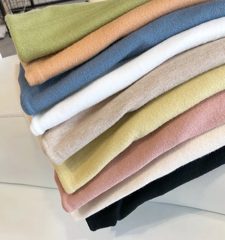 Women V-Neck Sweater Saree Base Cotton Loose Spring Autumn — feature 16