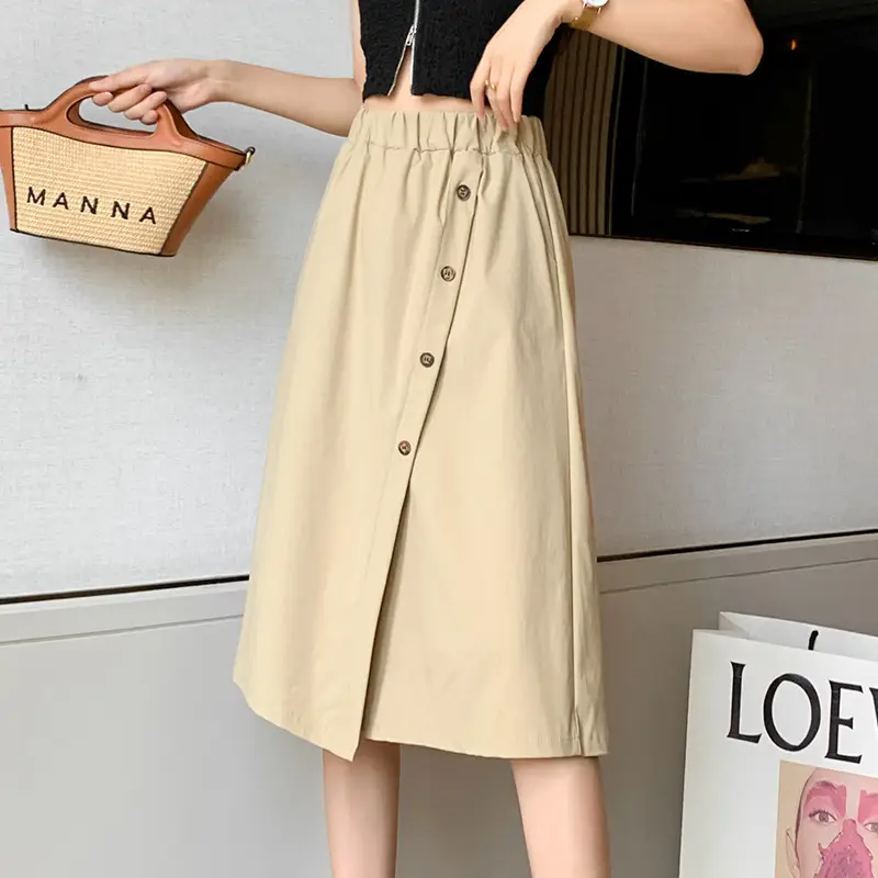 Korean Style Elastic Waist Loose Wide Leg Pants Green - Image 8
