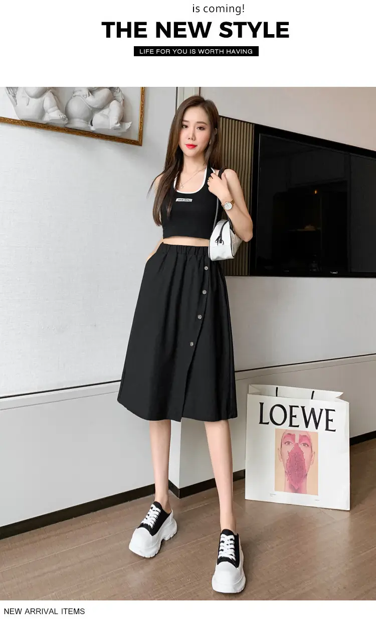 Korean Style Elastic Waist Loose Wide Leg Pants Green — feature 26