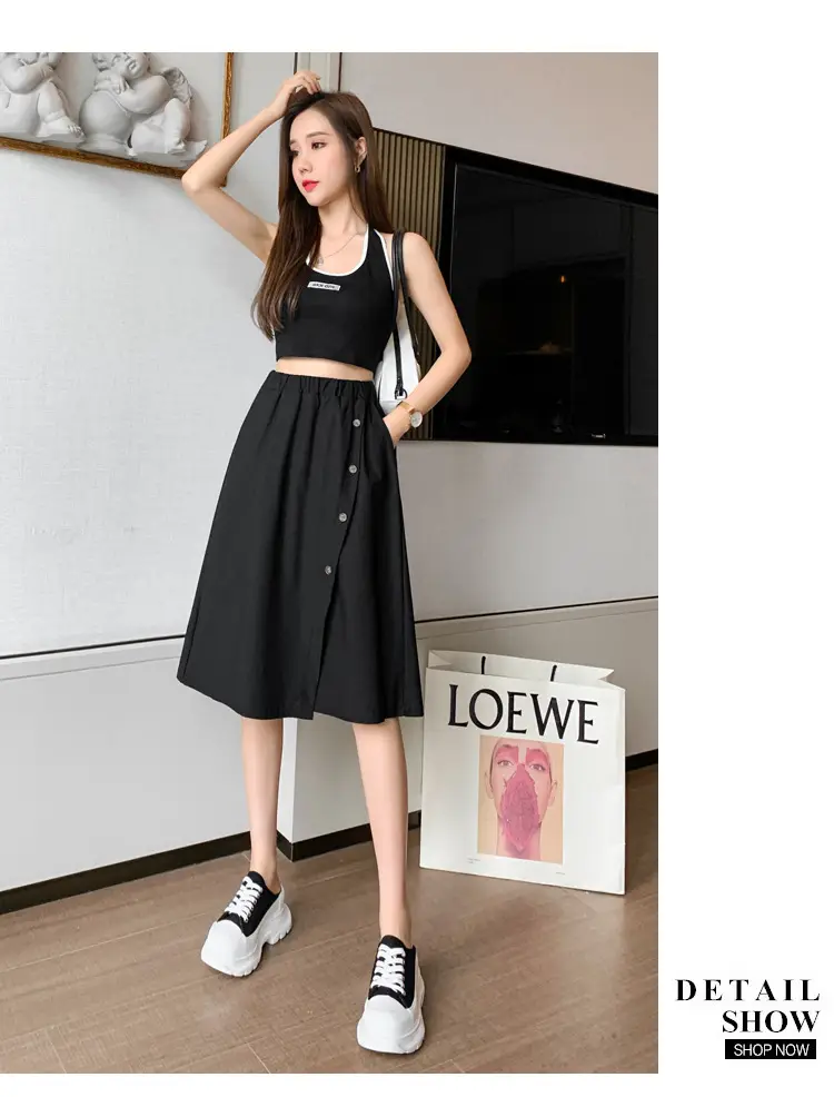 Korean Style Elastic Waist Loose Wide Leg Pants Green — feature 30