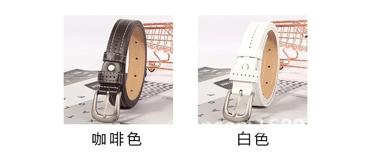 Women's Black Leather Belt with Silver Buckle β feature 4