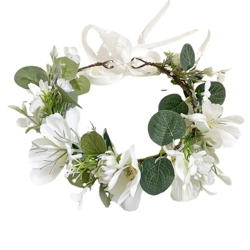 Fresh Bridal Wreath for Women's Photoshoots & Weddings - Image 5
