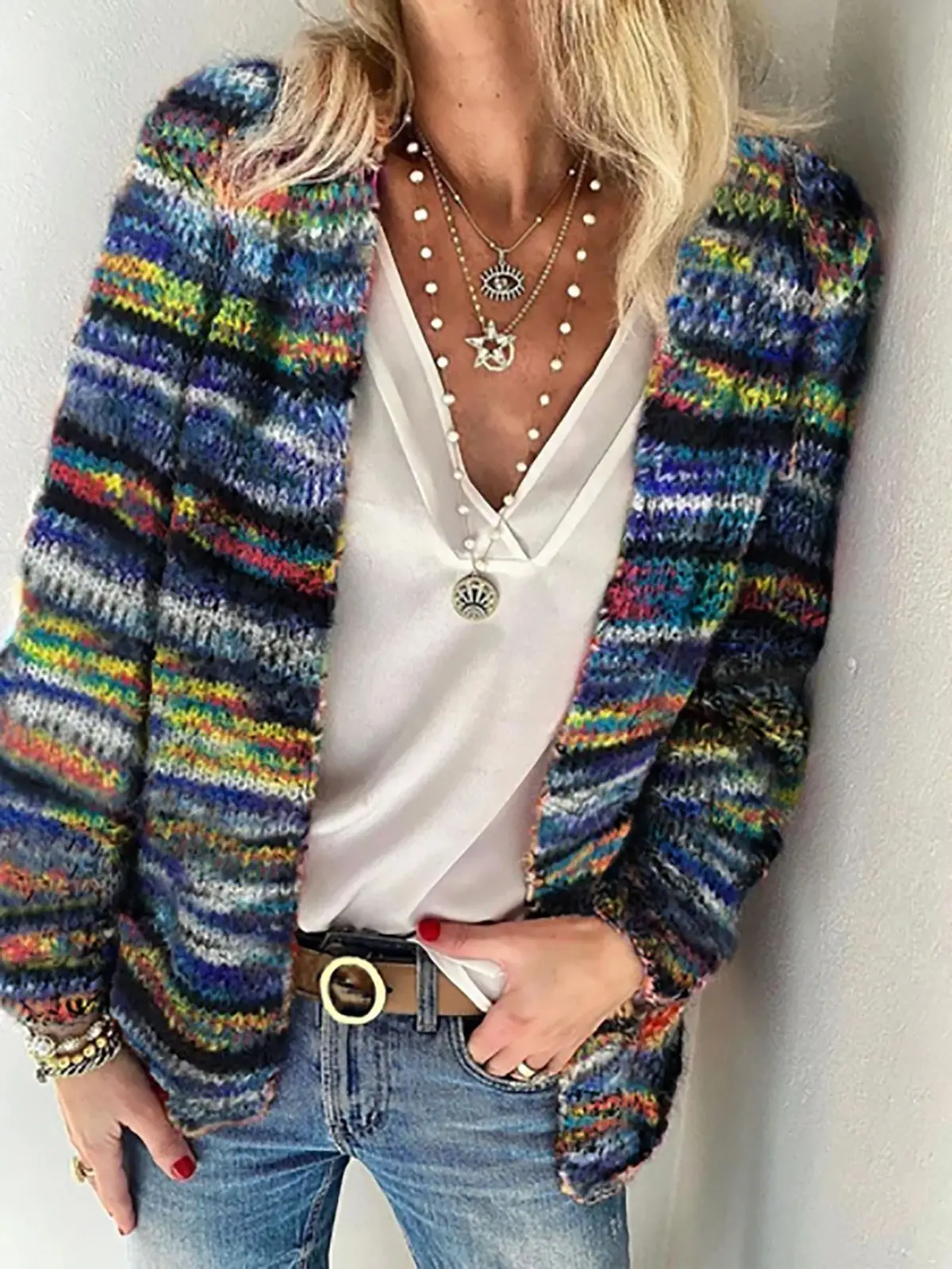 2026 Printed Cardigan with Slim Fit for Women
