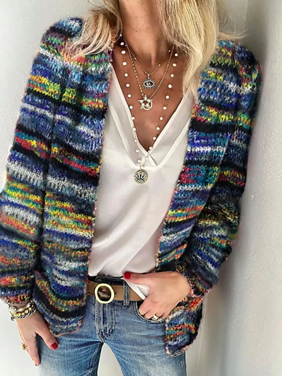 2026 Printed Cardigan with Slim Fit for Women — feature 7