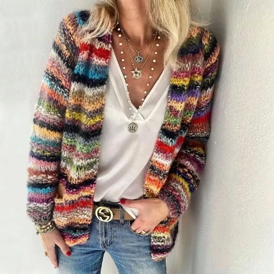 2026 Printed Cardigan with Slim Fit for Women — feature 8