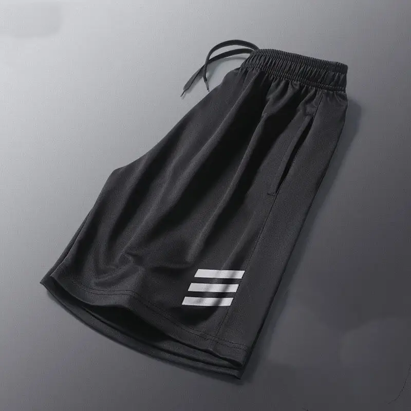 Men's Black Ice Silk Running Shorts Quick Dry - Image 8