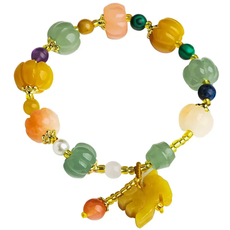 Natural Xinjiang Golden Silk Jade Bracelet Dongling Jade Topaz Original - Image 5
