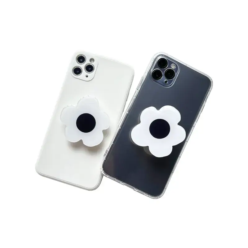 Purple Flower Mobile Phone Bracket with Lazy Desktop Fold - Image 12