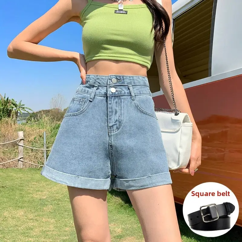 Women Denim Shorts High Waist Slimming 2021 - Image 48