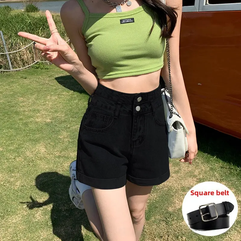 Women Denim Shorts High Waist Slimming 2021 - Image 50