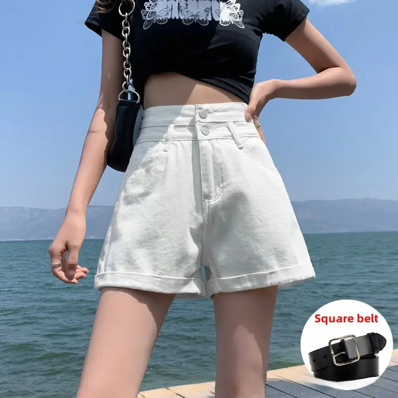 Women Denim Shorts High Waist Slimming 2021 - Image 57