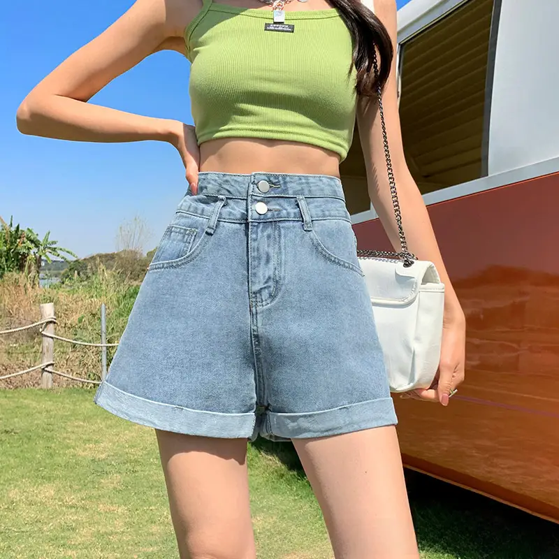 Women Denim Shorts High Waist Slimming 2021 - Image 62