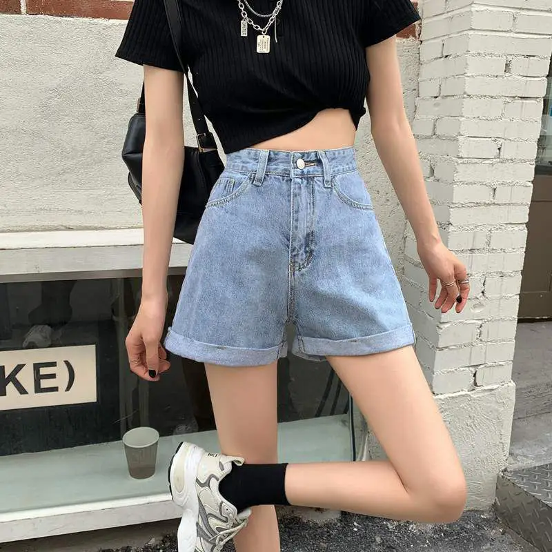 Women Denim Shorts High Waist Slimming 2021 - Image 21
