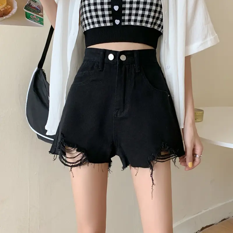 Women Denim Shorts High Waist Slimming 2021 - Image 38
