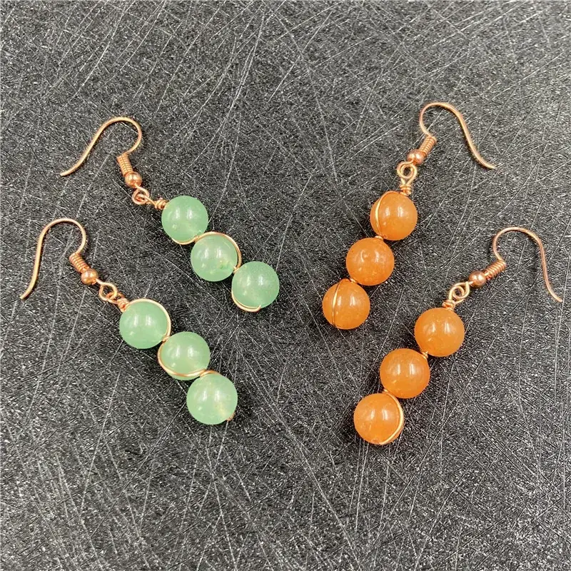 Red Agate Earrings Vintage Women's Fashion - Image 4