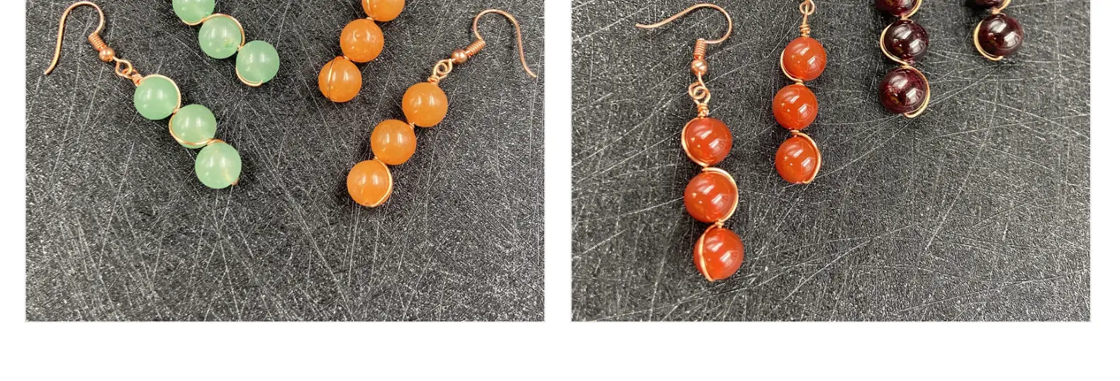 Red Agate Earrings Vintage Women's Fashion — feature 14
