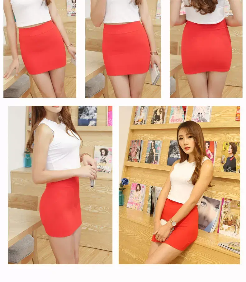 Women Blue High Waist Hip Skirt 2021 — feature 9