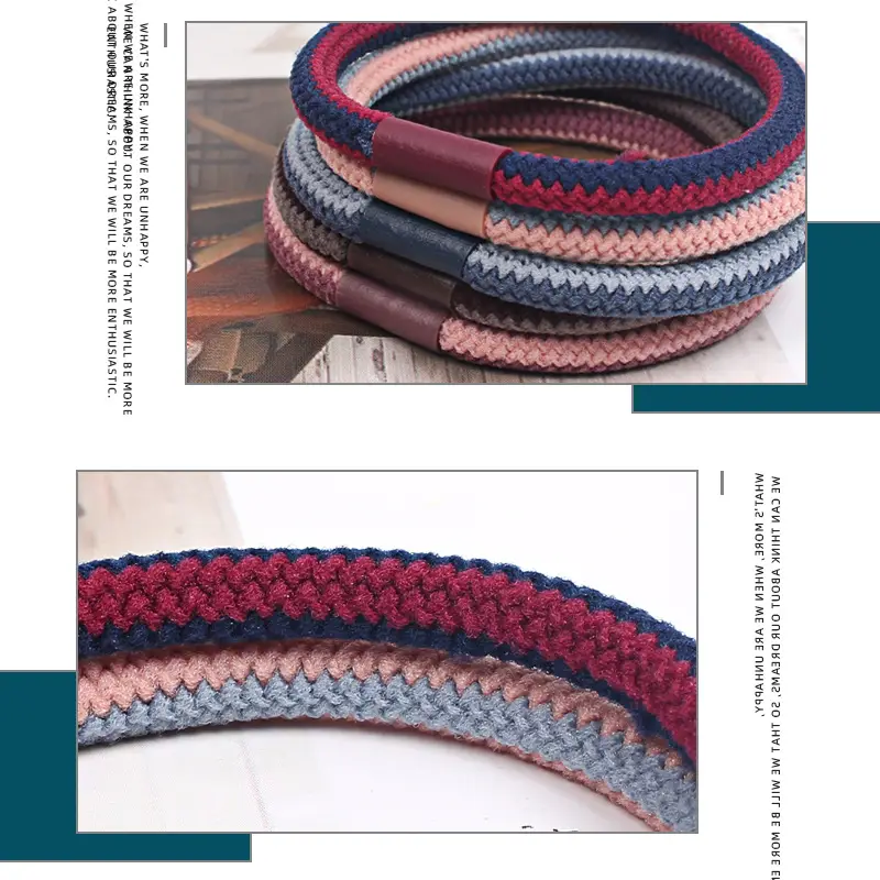 Korean Style Hair Rope 5 Fine Rubber Knitted - Image 3