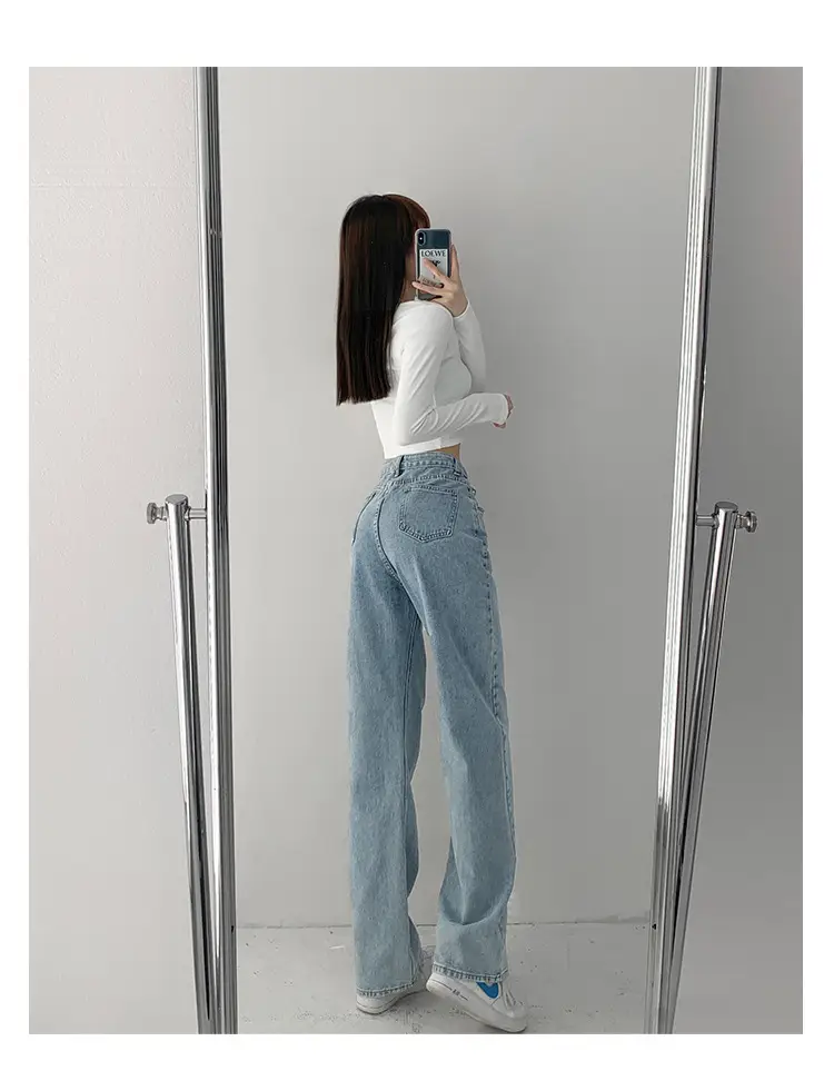 Women's Light Blue Denim Jeans 2022 Spring Summer — feature 10