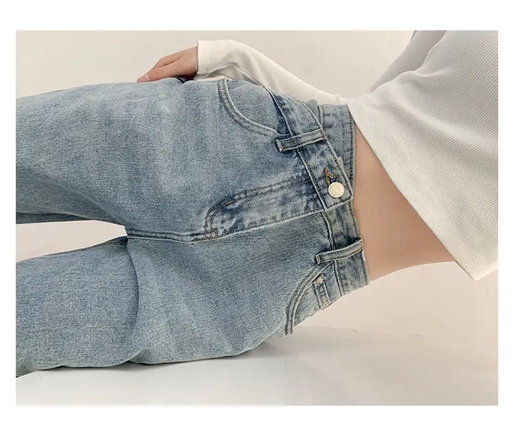 Women's Light Blue Denim Jeans 2022 Spring Summer — feature 4