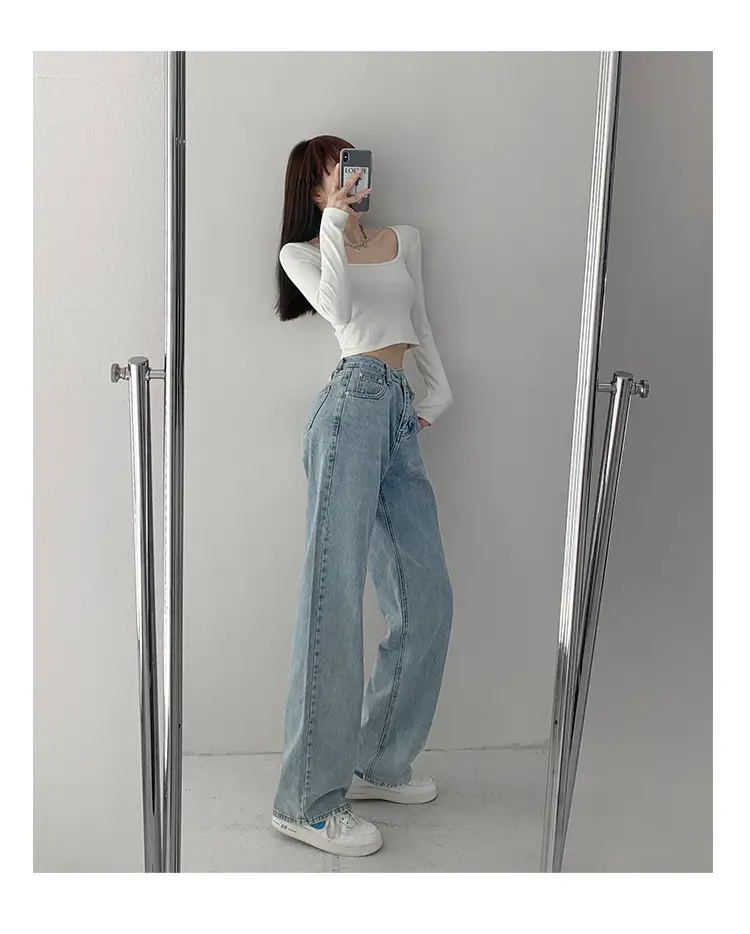 Women's Light Blue Denim Jeans 2022 Spring Summer — feature 8