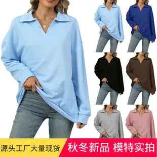 Black Flap Pocket Slit Long Sleeve Casual Top — feature 5