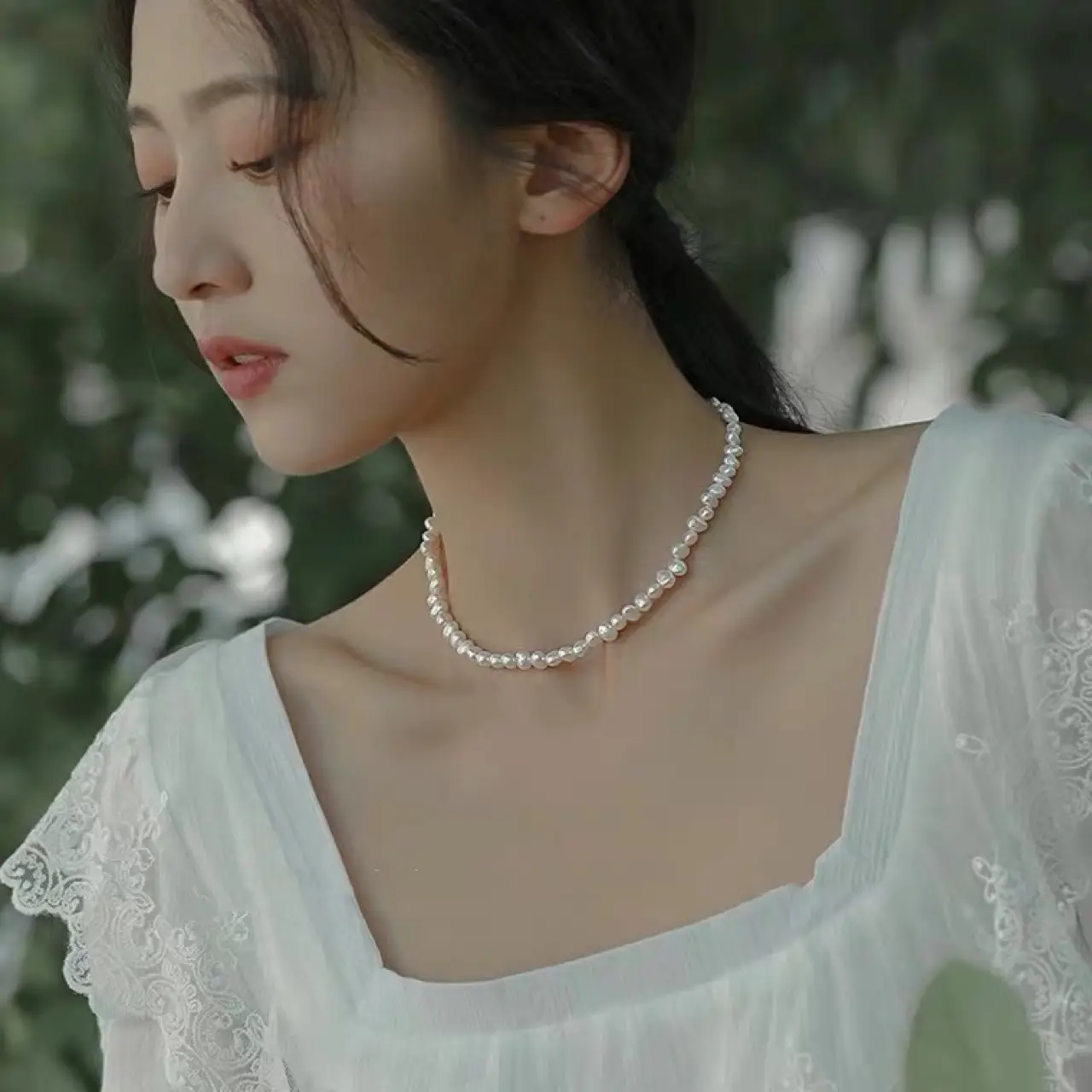Vintage Pearl Necklace for Women Clavicle Chain — feature 3