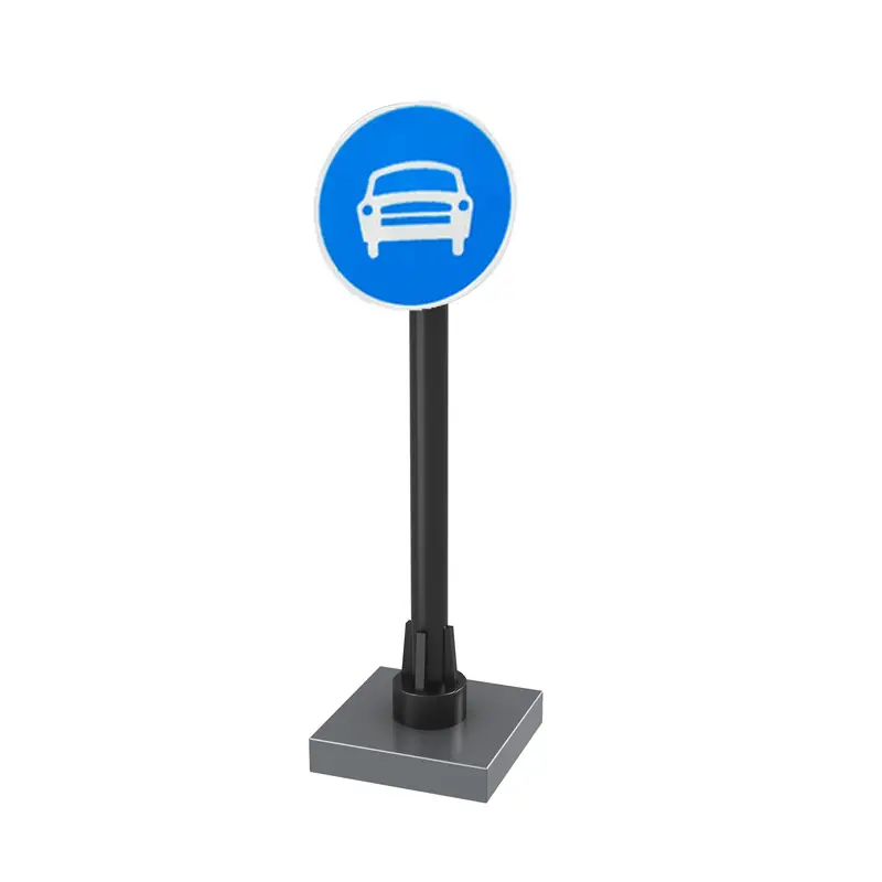 Urban Road Sign Building Blocks Yellow Triangle - Image 11
