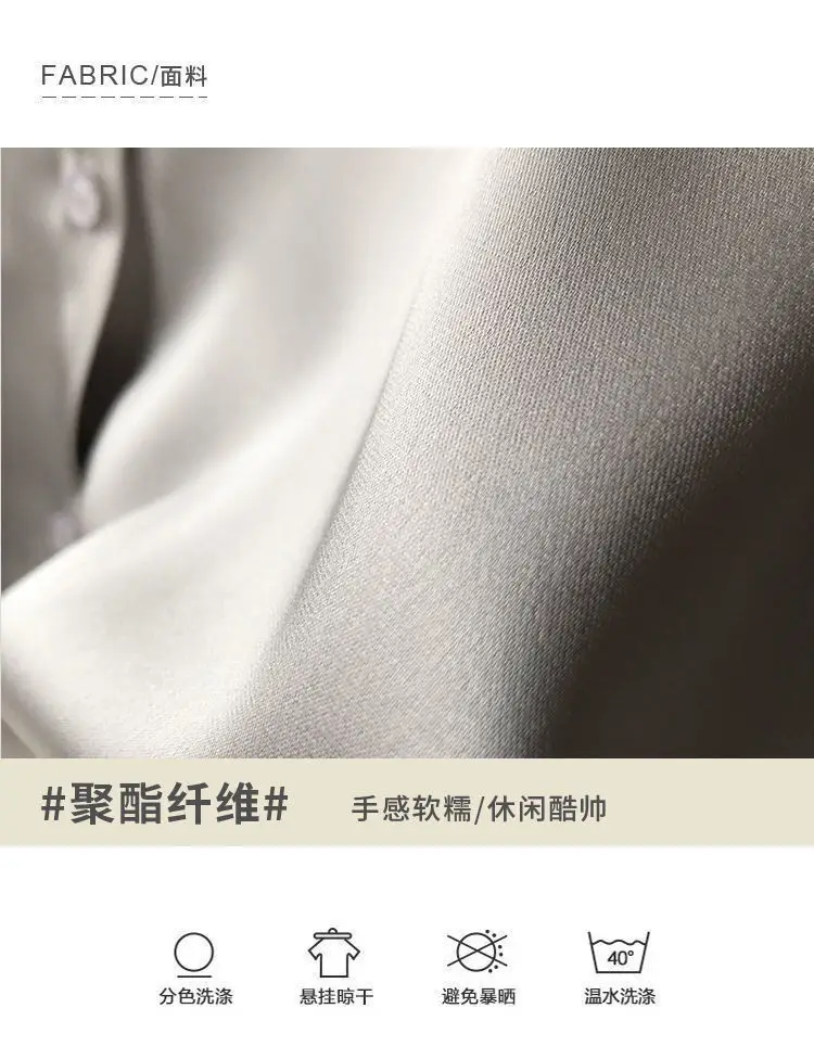 2021 Silk Satin Women's Shirt Light White Loose Fit — feature 4