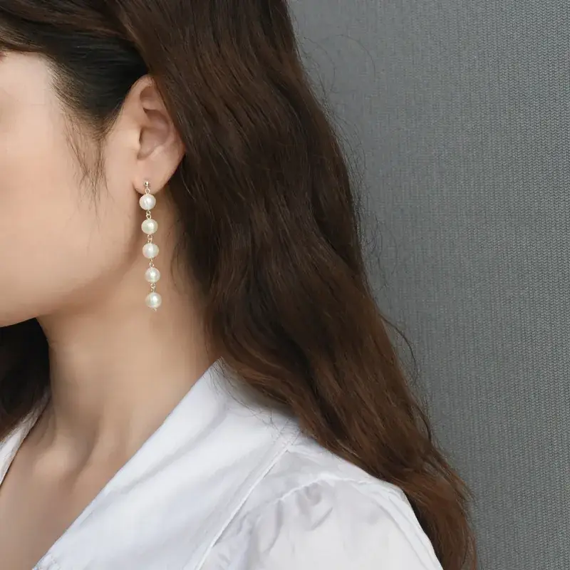 925 Silver Pearl Earrings for Girls - Image 2
