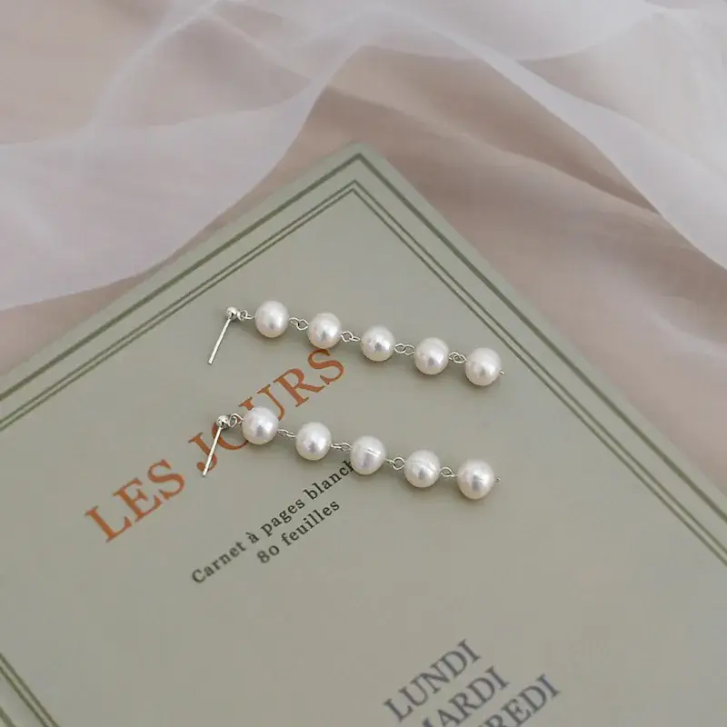 925 Silver Pearl Earrings for Girls - Image 4