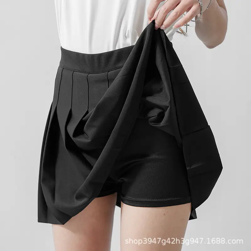 Black Elastic High Waist Women's Skirt A-Line Slimming - Image 8