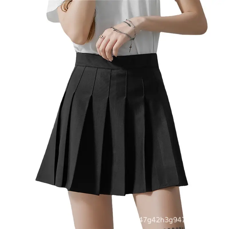 Black Elastic High Waist Women's Skirt A-Line Slimming - Image 9